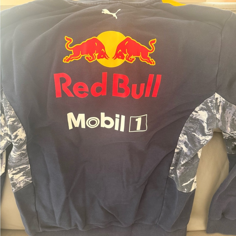 Red Bull Puma F1 Formula 1 Full Zip Hoodie Sweatshirt Authentic Mens L Large - Picture 3 of 4